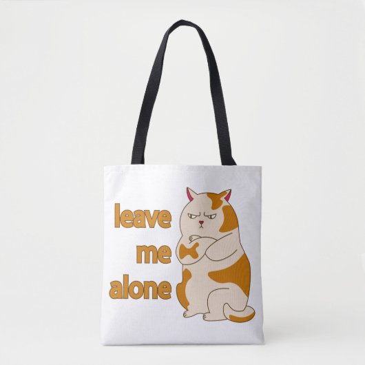 Moody fat laat me alleen tote bag (Voorkant)