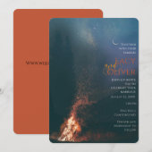 Moody Fireside Wedding Invitation Save The Date (Voorkant / Achterkant)