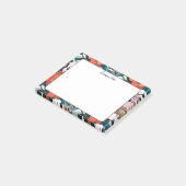 Moody Floral Aangepaste Naam Stationery Post-it® Notes (Schuin)