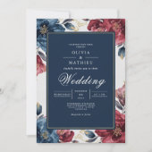 Moody Floral Arch Flourish Wedding Kaart (Voorkant)