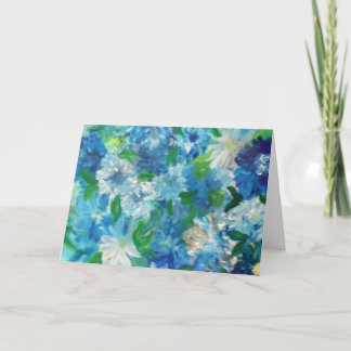 Moody Floral Blues (blanco binnenin) Kaart