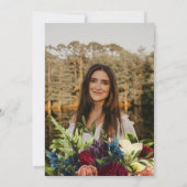 Moody Floral Bourgondië Verjaardag Kaart (Achterkant)