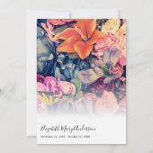 Moody Floral Dank je voor je rouwfoto Bedankkaart (Achterkant)