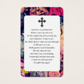 Moody Floral Foto Sympathie Uitvaartgebed Kaart (Achterkant)