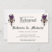 Moody Floral Gothic Deep Amethist Paarse Roos Kaart (Voorkant)