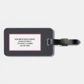 Moody Floral monogram Bagagelabel (Achterkant horizontaal)