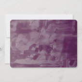 Moody Floral Paars Gold Black Wedding Kaart (Achterkant)