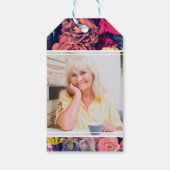 Moody Floral Pattern Seed Packet Memorial Cadeaulabel (Achterkant)