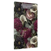 Moody Floral Pattern with Dahlias and Calla Lilies Klembord (Rechts)