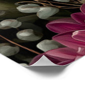 Moody Floral Pattern with Dahlias and Calla Lilies Poster (Hoek)