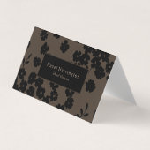 Moody Floral QR Code Gevouwen Visitekaartje Bloeme (Voorkant)