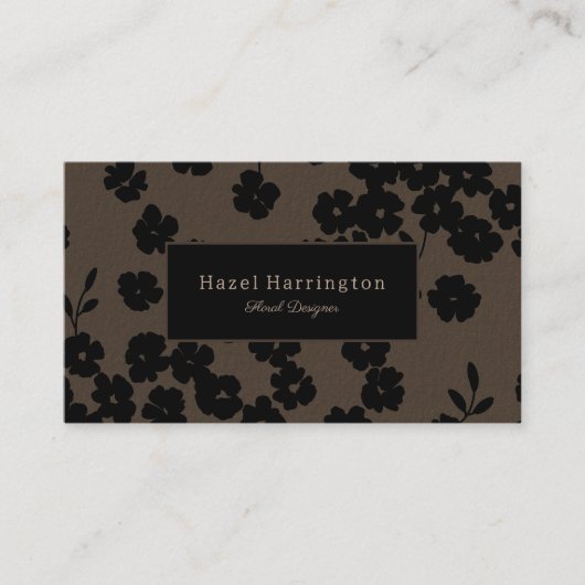 Moody Floral QR Code Visitekaartje Floral (Voorkant)