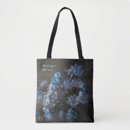Moody Floral "Thriving in the Rain" (customizable) Tote Bag