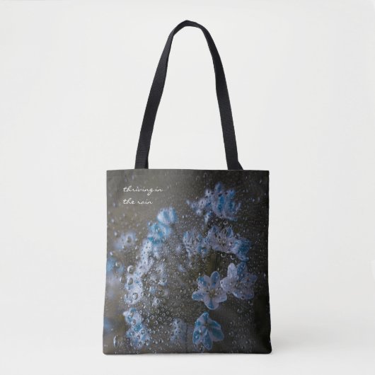 Moody Floral "Thriving in the Rain" (customizable) Tote Bag (Voorkant)