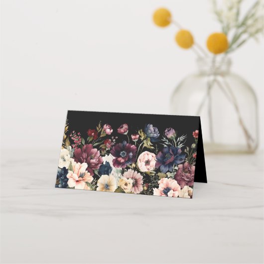 Moody Floral Trouwplaatskaarten Plaatskaartje (Achterkant)