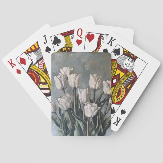 Moody Floral Tulpen Pokerkaarten (Achterkant)