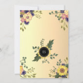 Moody Floral Wedding Invitation Kaart (Achterkant)