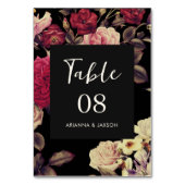 Moody Floral Wedding Kaart (Voorkant)