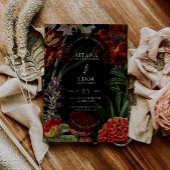 Moody Floral Wedding Kaart