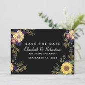 Moody Floral Wedding Save the Date (Staand voorkant)