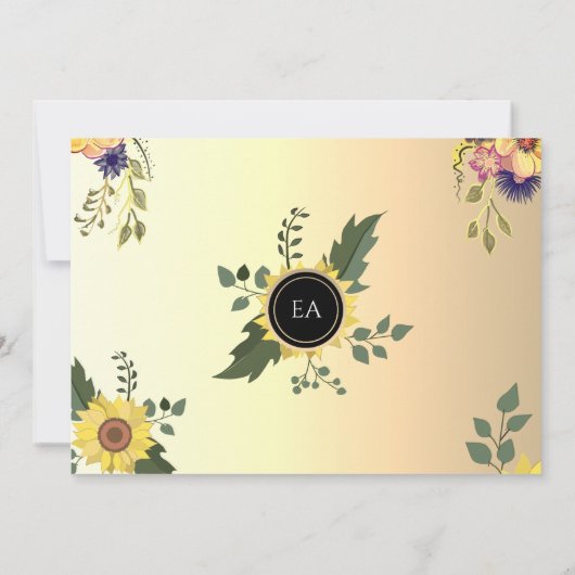 Moody Floral Wedding Save the Date (Achterkant)