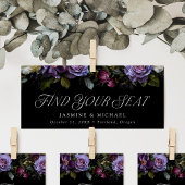 Moody Floral Wedding Vind uw Seat Header Kaart
