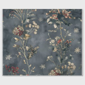 Moody Floral Winter Cadeaupapier (Vlak)