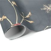 Moody Floral Winter Cadeaupapier (Rol Hoek)