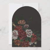 Moody Florals Arch Wedding Invitation Kaart (Achterkant)