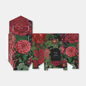 Moody Florals Black Arch Burgundy Red Wedding Bedankdoosjes (Uitgevouwen)