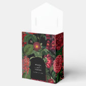 Moody Florals Black Arch Burgundy Red Wedding Bedankdoosjes (Geopend)