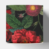 Moody Florals Black Arch Burgundy Red Wedding Bedankdoosjes (Bovenkant)