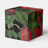 Moody Florals Black Arch Burgundy Red Wedding Bedankdoosjes (Achterkant)