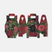 Moody Florals Black Arch Burgundy Red Wedding Bedankdoosjes (Uitgevouwen)