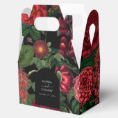 Moody Florals Black Arch Burgundy Red Wedding Bedankdoosjes (Geopend)