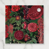 Moody Florals Black Arch Burgundy Red Wedding Bedankjes Labels (Achterkant)