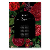 Moody Florals Black Arch Burgundy Red Wedding Kaart (Achterkant)