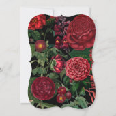 Moody Florals Black Arch Burgundy Red Wedding Kaart (Achterkant)