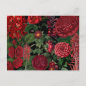 Moody Florals Black & Burgundy  Monogram Feestdagenkaart (Voorkant)