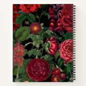 Moody Florals Black & Burgundy Monogram Notitieboek (Achterkant)