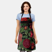 Moody Florals Black & Burgundy Monogram Schort (Gedragen)