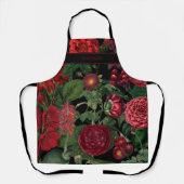 Moody Florals Black & Burgundy  Monogram Schort (Voorkant)