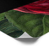 Moody Florals Black Burgundy Wedding Seating Chart Poster (Hoek)