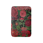 Moody Florals Black en Burgundy Badmat (Voorkant Verticaal)