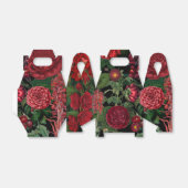 Moody Florals Black en Burgundy Bedankdoosjes (Uitgevouwen)