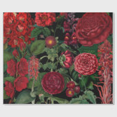 Moody Florals Black en Burgundy  Cadeaupapier (Vlak)