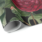 Moody Florals Black en Burgundy  Cadeaupapier (Rol Hoek)