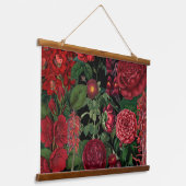 Moody Florals Black en Burgundy  Hangend Wandkleed (Gebogen)