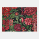 Moody Florals Black en Burgundy  Inpakpapier Vel (Voorkant 2)