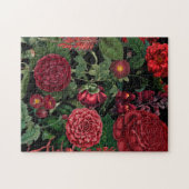Moody Florals Black en Burgundy  Legpuzzel (Horizontaal)